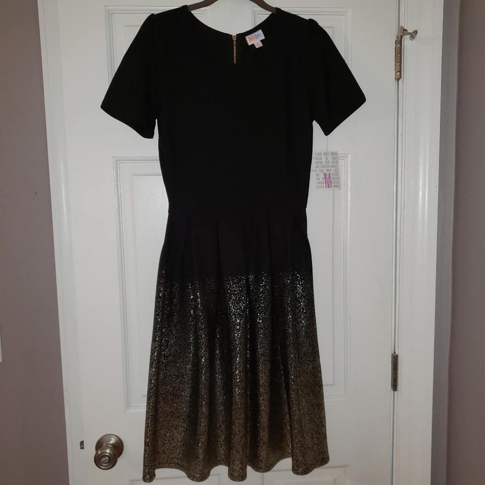 🌟Black & Gold Ombre Cocktail Party Dress with Pockets | Size M | NWT🌟